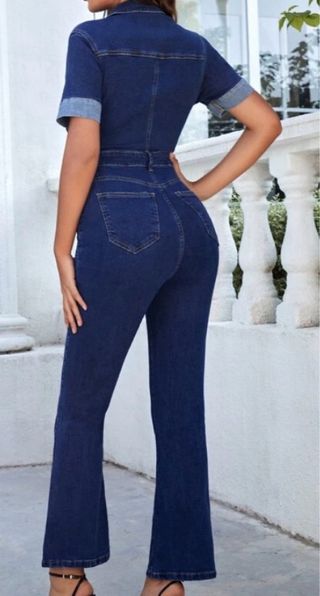 Mono vaquero azul manga corta