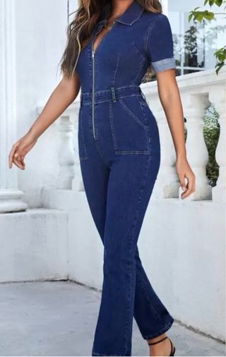 Mono vaquero azul manga corta