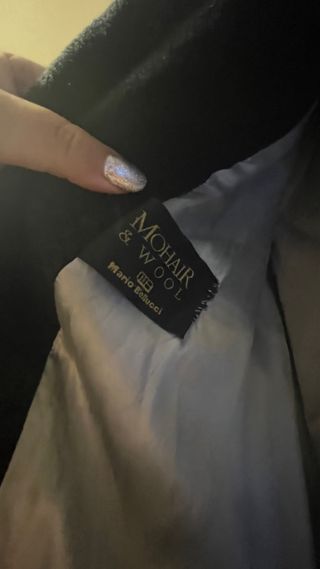 Cappotto con pelliccia nero grigio M/L