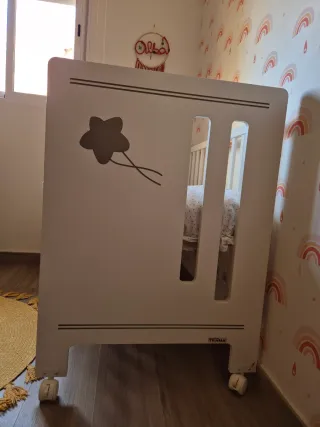 Cuna Bebecar Trama + Colecho + Colchón