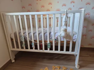 Cuna Bebecar Trama + Colecho + Colchón