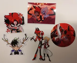 Pack Pegatinas Alastor y Lucifer Hazbin