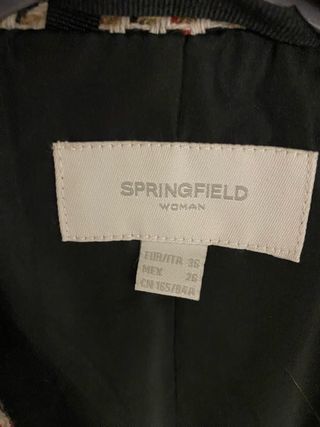 Abrigo cuadros Springfield Talla S