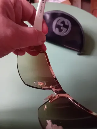 Occhiali da sole Gucci Mascherina Brown/Gold