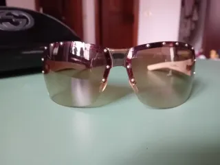 Occhiali da sole Gucci Mascherina Brown/Gold