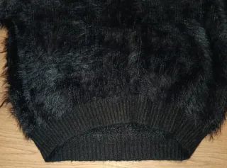 Jersey Negro Pelo Talla Única