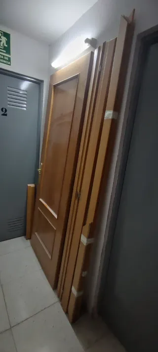 2 Puertas Madera Maciza Roble Miel