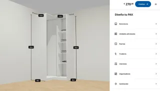 Armario PAX Esquinero Ikea Blanco