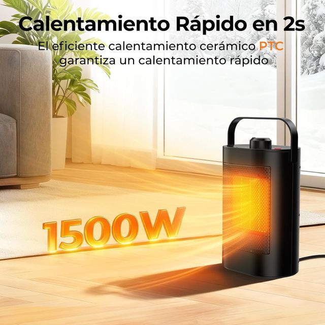 Calefactor Cerámico PTC 1500W Bajo Consumo