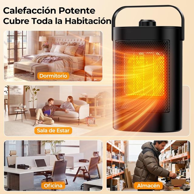 Calefactor Cerámico PTC 1500W Bajo Consumo