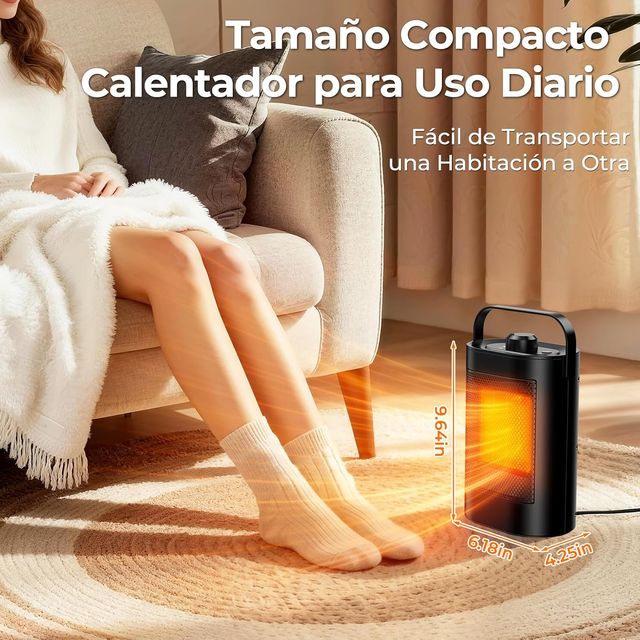 Calefactor Cerámico PTC 1500W Bajo Consumo