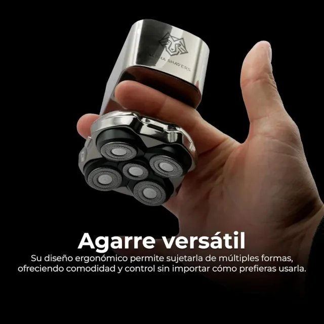 Afeitadora Alpha Shavers Plata y Negra