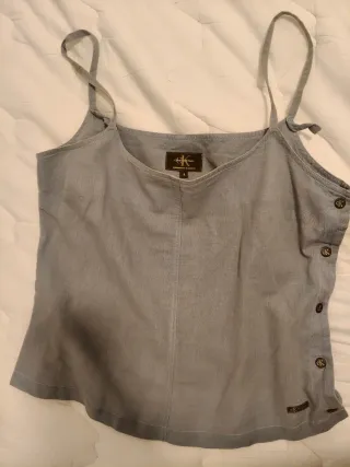 Top Calvin Klein Tirantes Gris Talla S