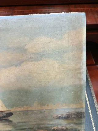 Óleo Marina Málaga Siglo XIX