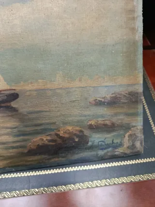 Óleo Marina Málaga Siglo XIX