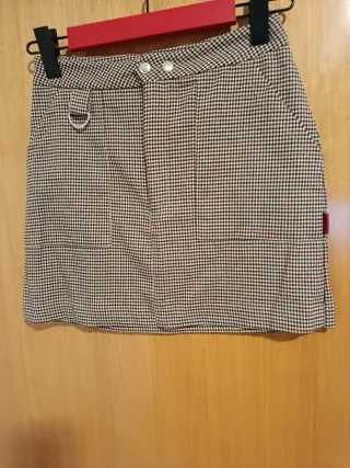 Falda cuadros multicolor