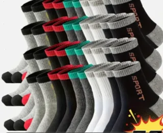 10 pares de calcetines Deportivos Unisex Talla Úni