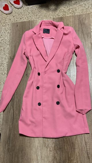 Chaqueta traje rosa Bershka mujer
