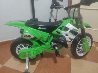 Mini moto eléctrica infantil verde