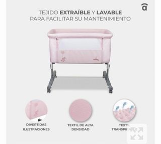 Minicuna de colecho Calm Rosa