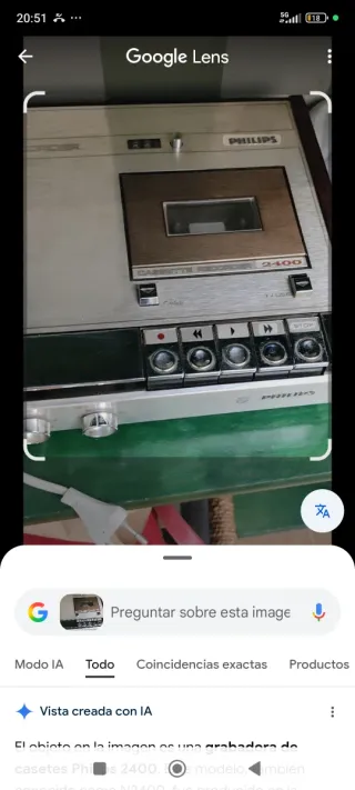 Philips N2400 Stereo Cassette Recorder Vintage