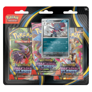 Blister 3 Sobres Fuegos Fantasmales + Weavile