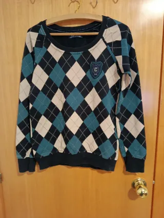 Sudadera Mujer Beige y Verde