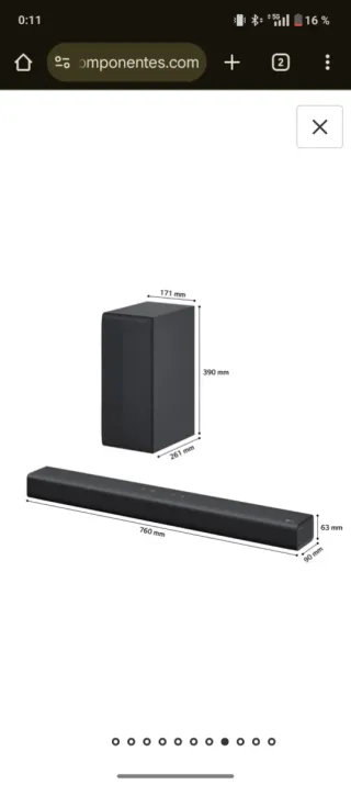 Barra de Sonido LG S60Q 300W Dolby Atmos