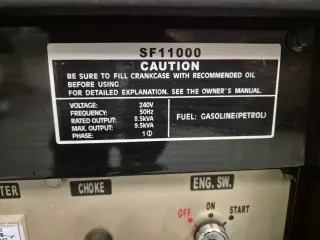 Generador Supow SP11000 Honda