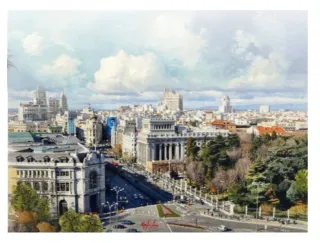 Vista Madrid  Calle de Alcalá.