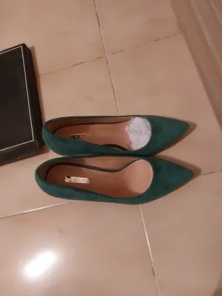 Sandalias verdes de tacón
