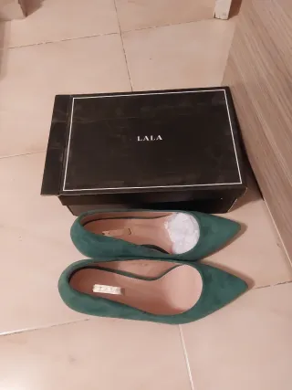 Sandalias verdes de tacón