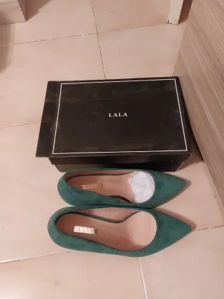 Sandalias verdes de tacón