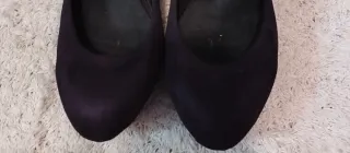 Tacones morados de plataforma