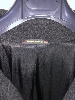 Cappotto Lusso Lana Cashmere Uomo XXL Nero