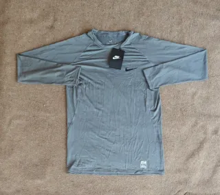 Camiseta Nike Térmica Manga Larga Talla M Gris