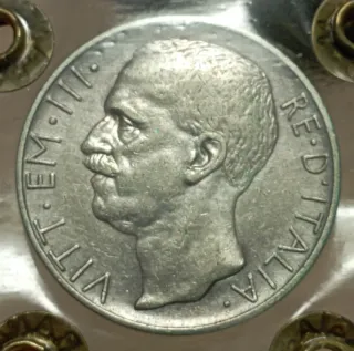 10 Lire Biga Argento 1929, 2 Rosette NC