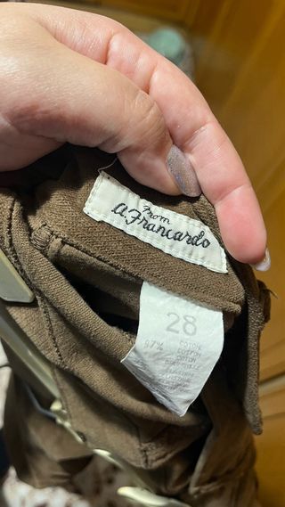 Pantaloni in velluto marrone