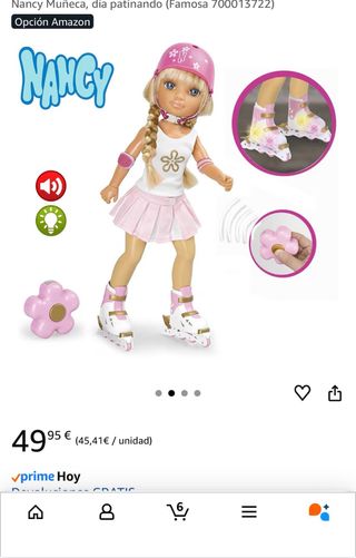 Nancy Muñeca Patinadora con Accesorios