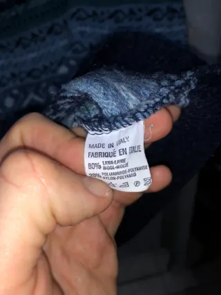 Gilet Vintage Uomo XL Lana Fantasia Nordica