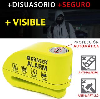 KRASER KR6Y Candado Alarma Moto 110dB