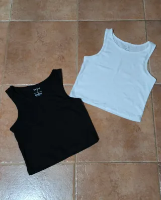 Conjunto 2 Tops SHEIN Negro y Blanco