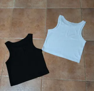 Conjunto 2 Tops SHEIN Negro y Blanco
