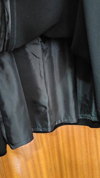 Falda negra evasé vestir talla 46