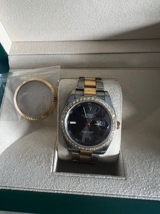 Rolex Datejust wimbeldon Oro/Acero Bisel Diamantes
