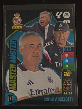 Cromo Carlo Ancelotti Máster Míster Panini.