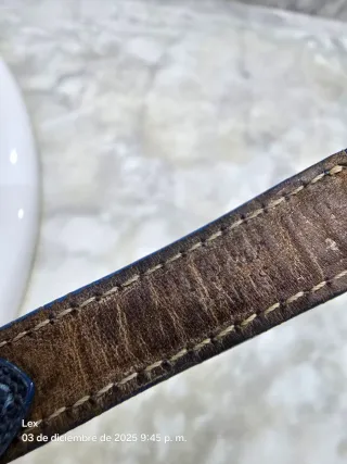 Correa Cartier Cocodrilo Negra/Azul