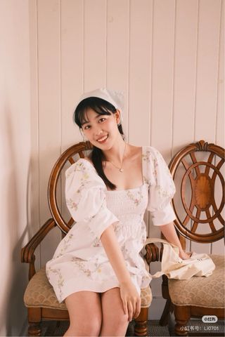 Vestito GANNI bianco floreale taglia 38