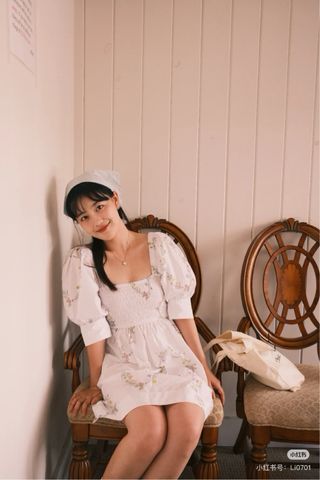 Vestito GANNI bianco floreale taglia 38