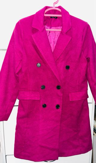Cappotto fucsia doppio petto